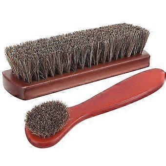 2026 2pcs Horsehair Shine Shoes Brush Shoe Polish Brush Shoe Polish Applicators Brush For Shoe Caring