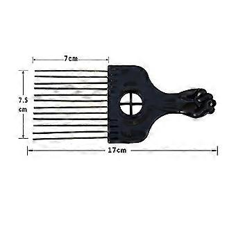 2 Pcs African Suits Men African American Hair Pick Hair Fork Comb Detangle Hair Comb Hair Detangler Comb Steel Tines Comb