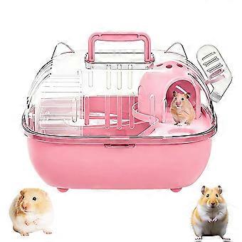 Meets Daily Needs Small pet house pink cat ear portable cage deluxe for Everyday Practical Use