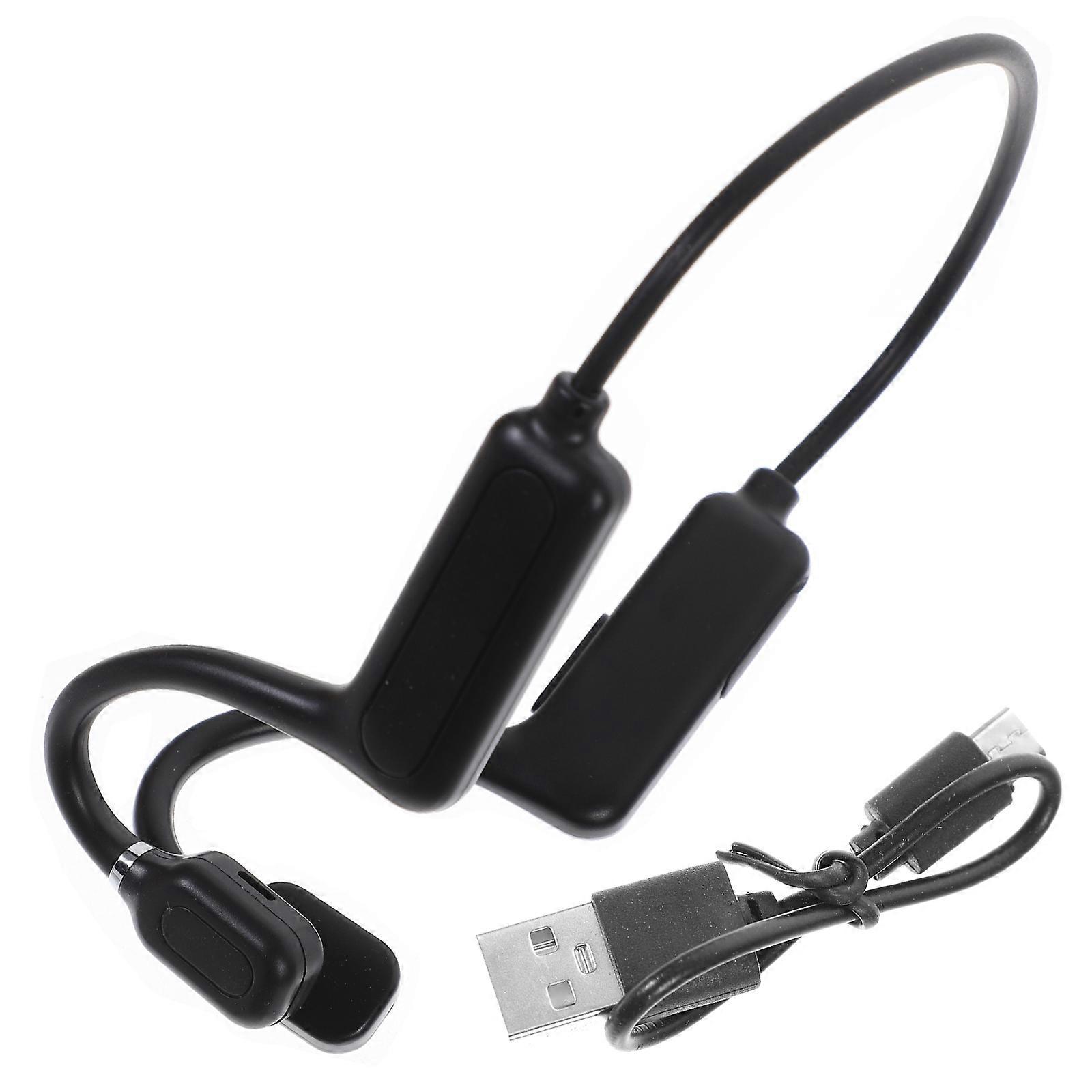 Wireless Bone Conduction Headset Rechargeable Cordless Stereo Open Ear Headset