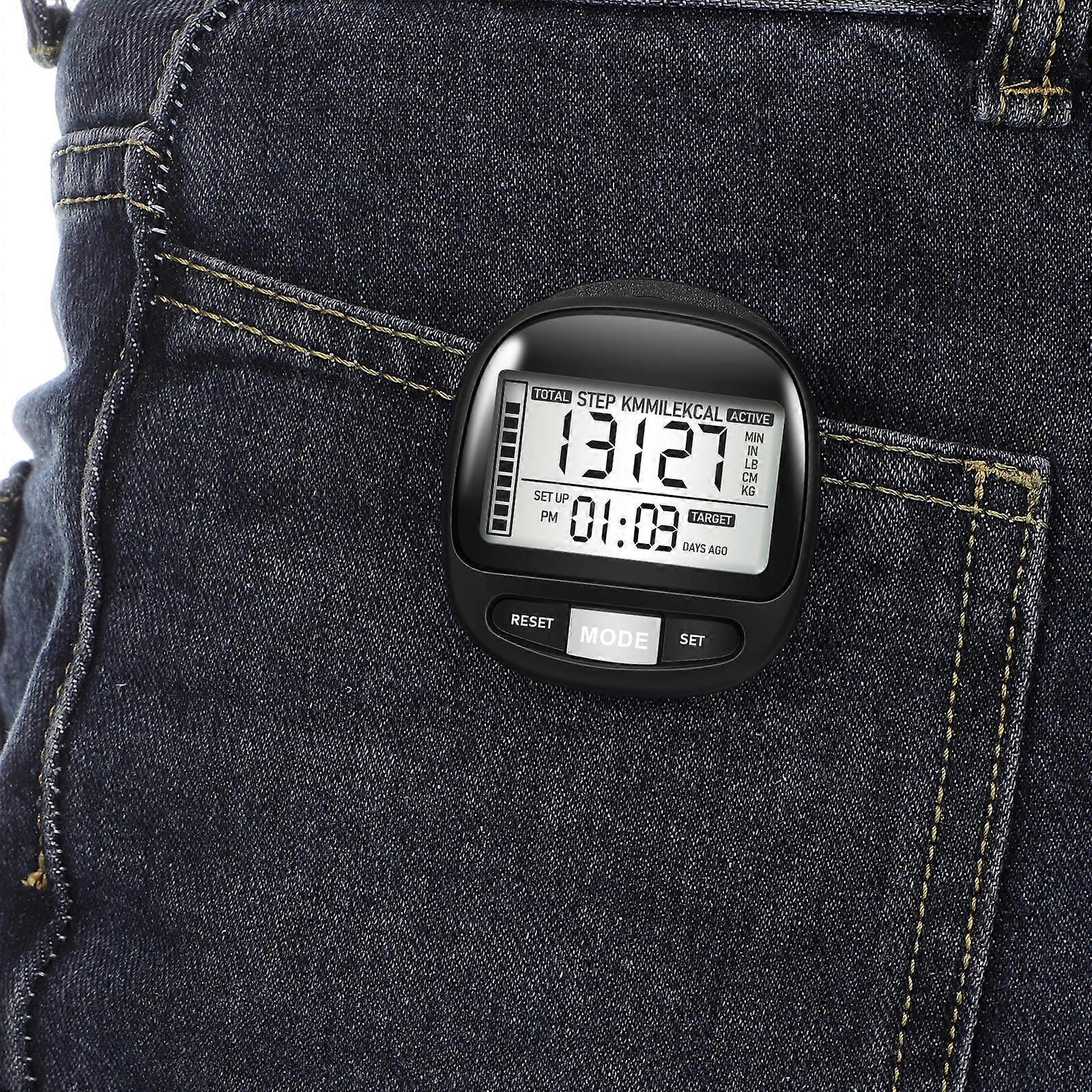 Walking Pedometer Portable Step Tracker Outdoor Pedometer Clip Walking Steps Counter