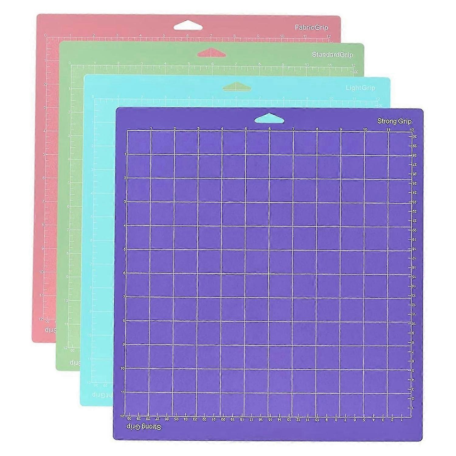 Tapete de corte adesivo com grade, 4 peças, 12 x 12 polegadas