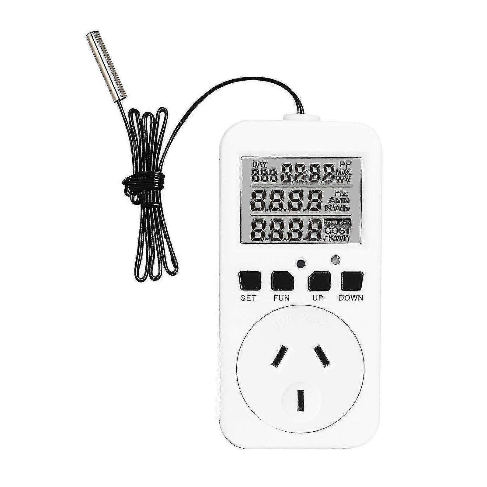 Digital Thermostat Plug Socket Reptile Temperature Controller Outlet Plug 230V 16A Heating Cooling [XR]