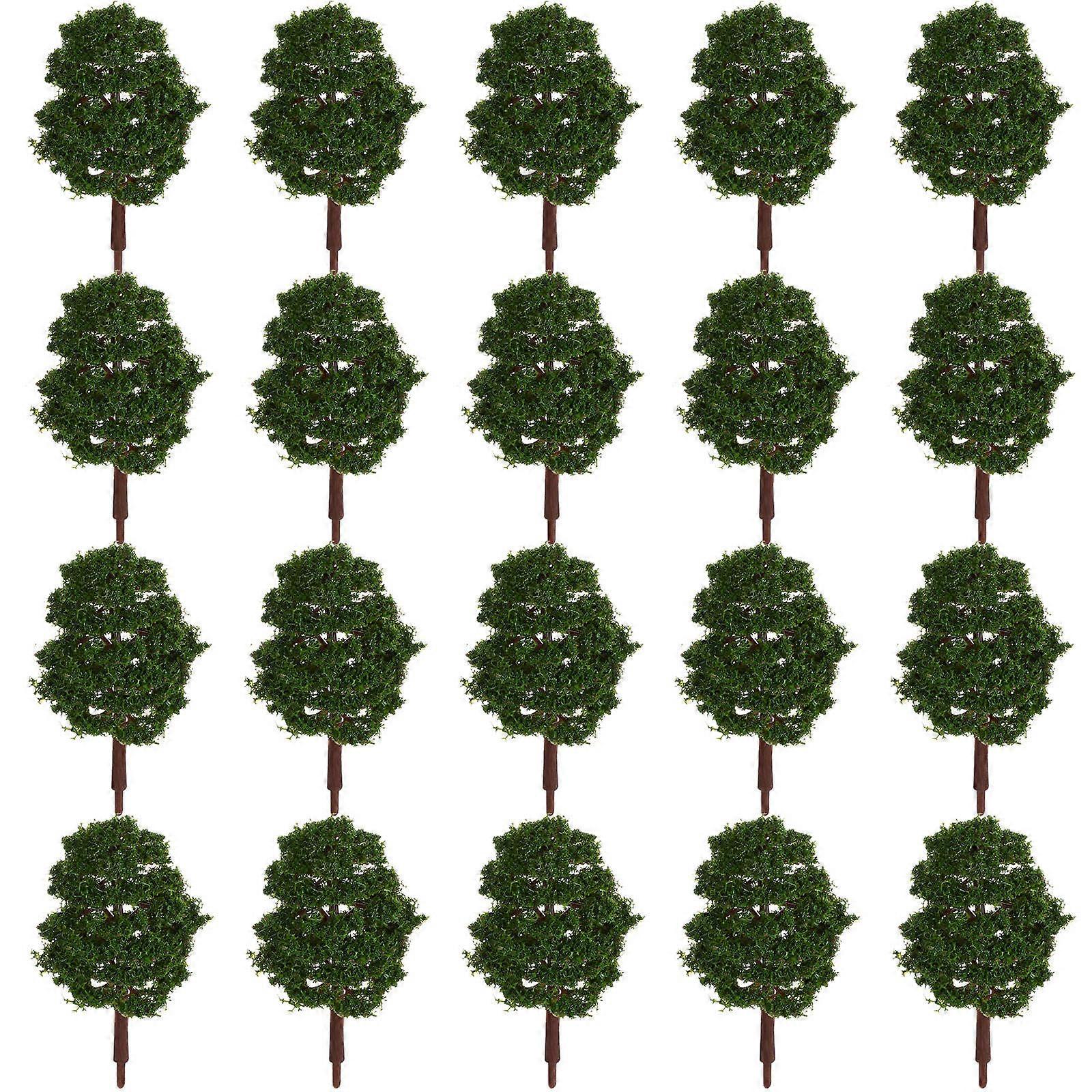 Green Landscape Tree Model Tree for Architectural Model Decoration 20Pcs Pack