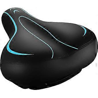 Wide Bicycle Seat Comfortable Memory Foam Sweatproof Bike Saddle Dual Shock Absorbing