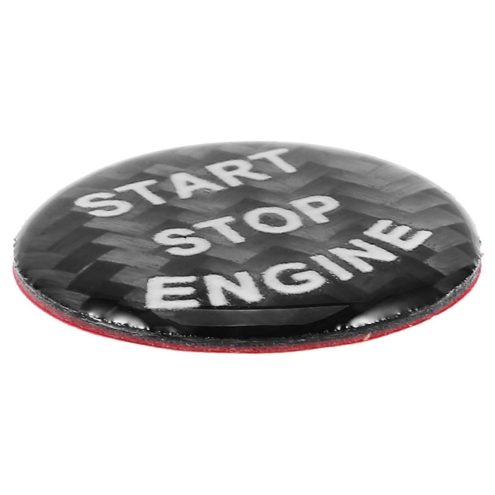 Plastic Car Engine Button Sticker Push Start Button Cover for 4Pcs