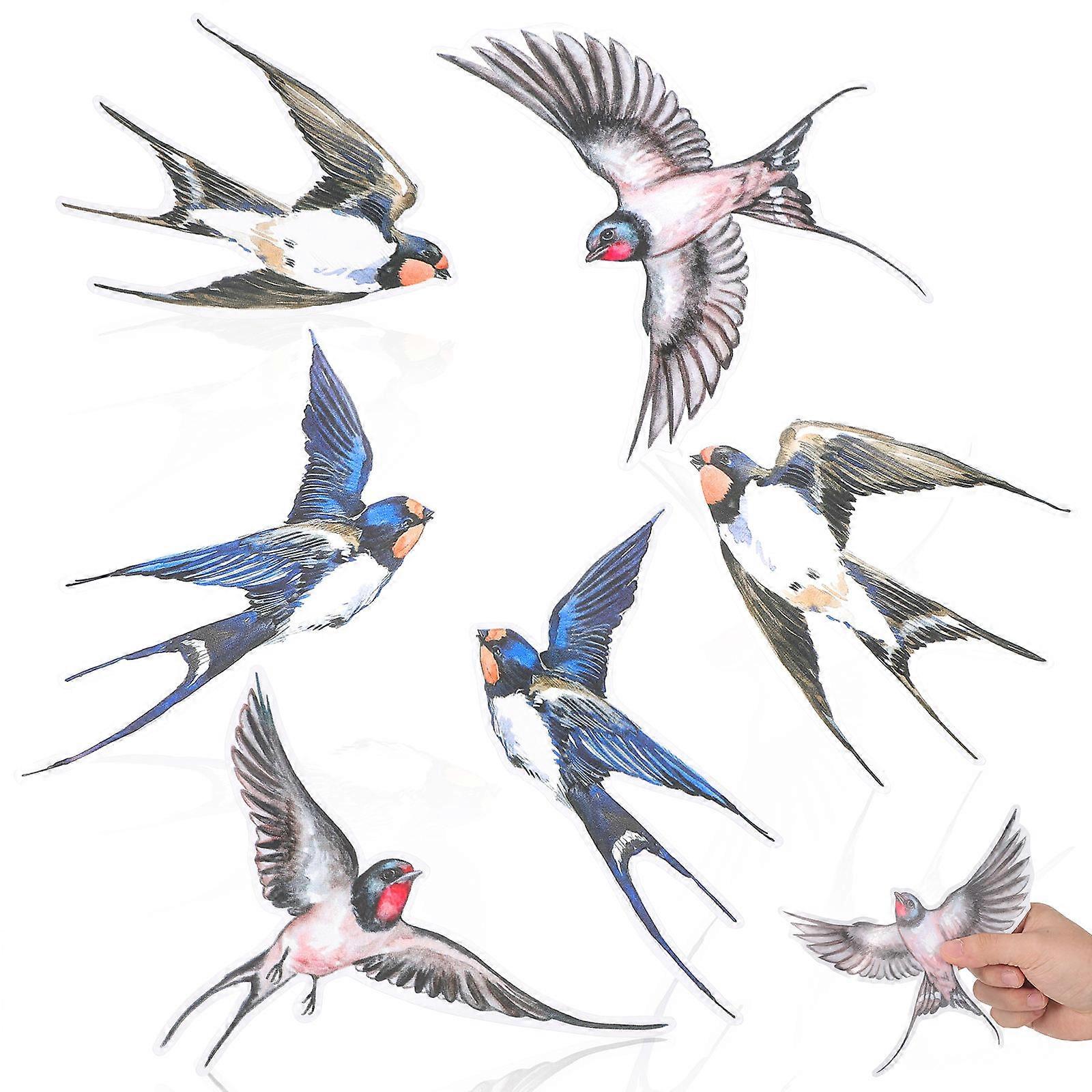 Static Cling Anti-Collision Window Cling 1Set Multi-Color Bird Protector