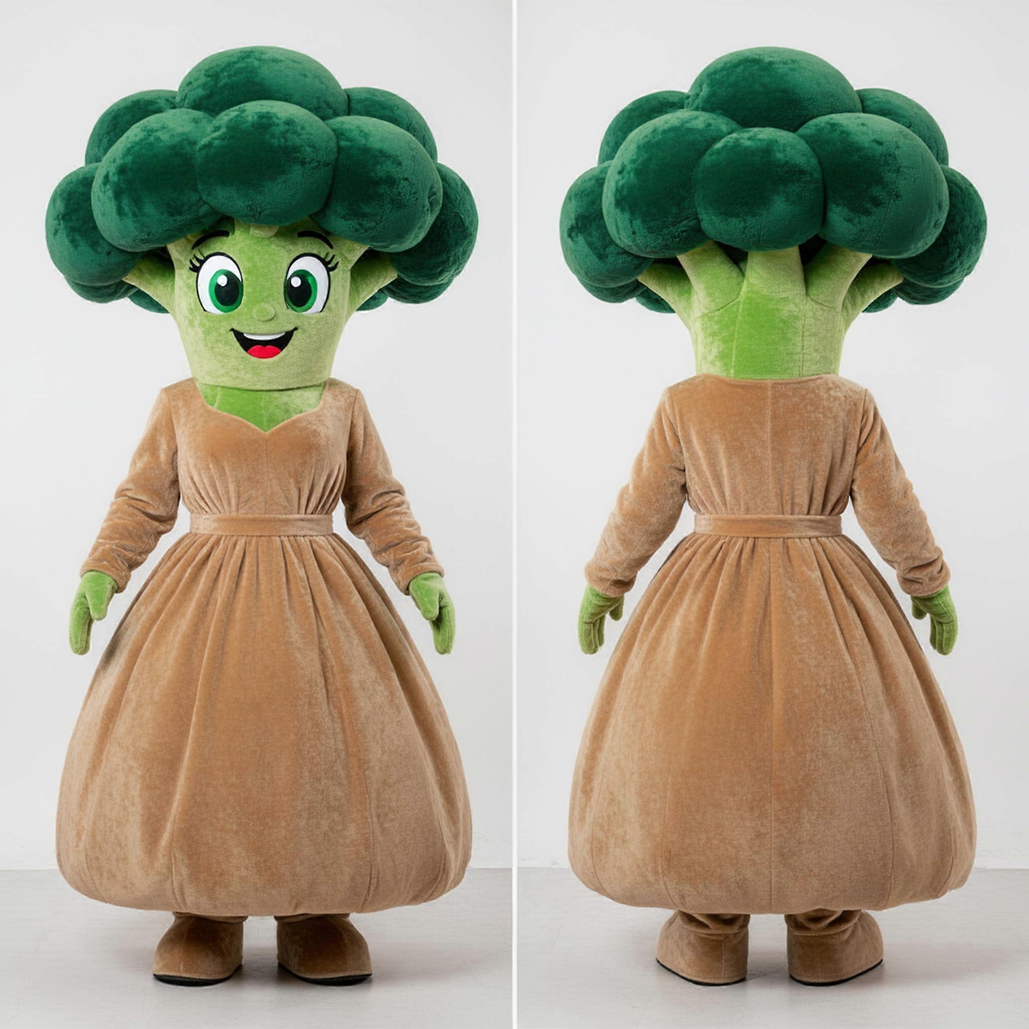 MASTICOT Emerald Green Plump Broccoli Mascot