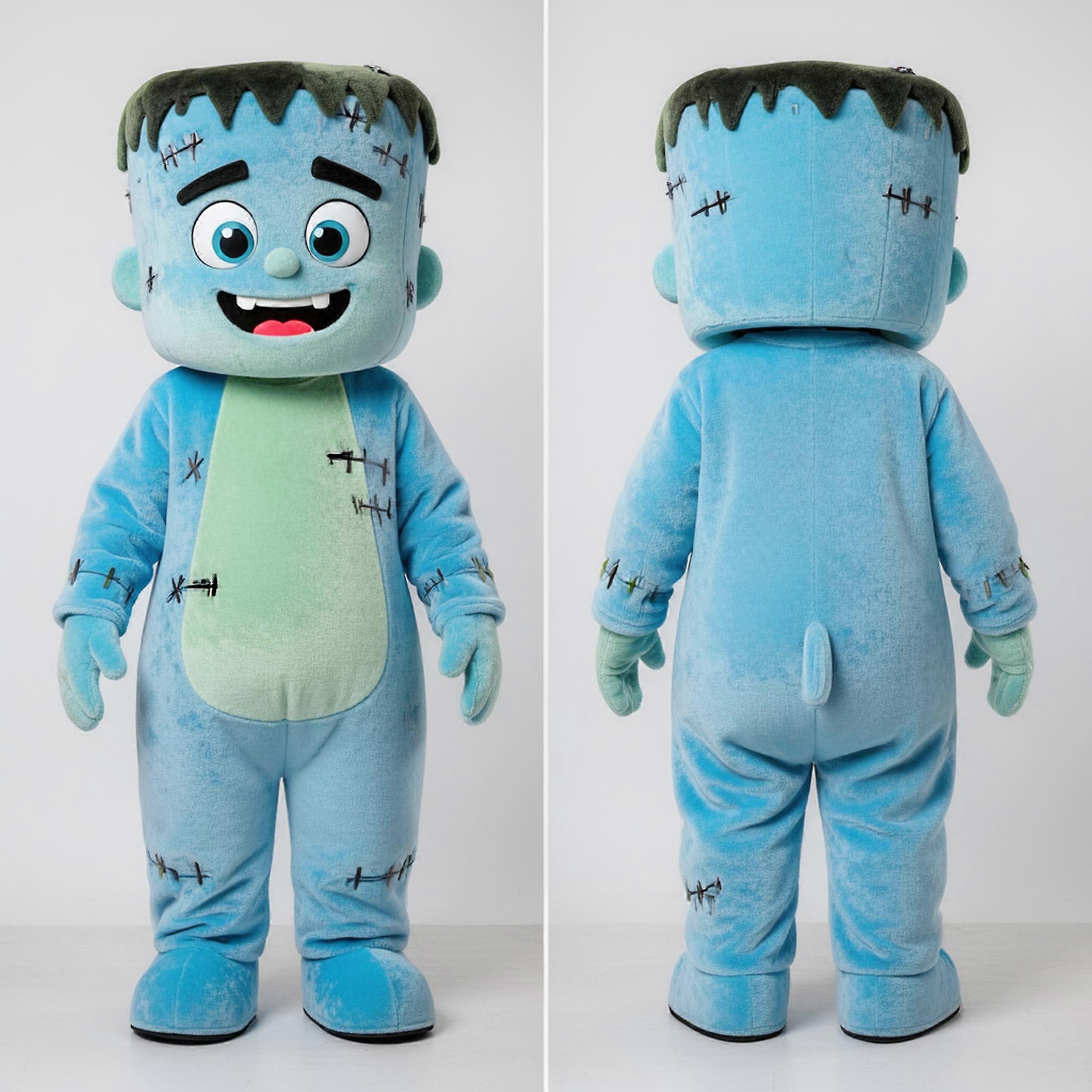 MASTICOT Sky Blue Rounded Frankenstein Mascot