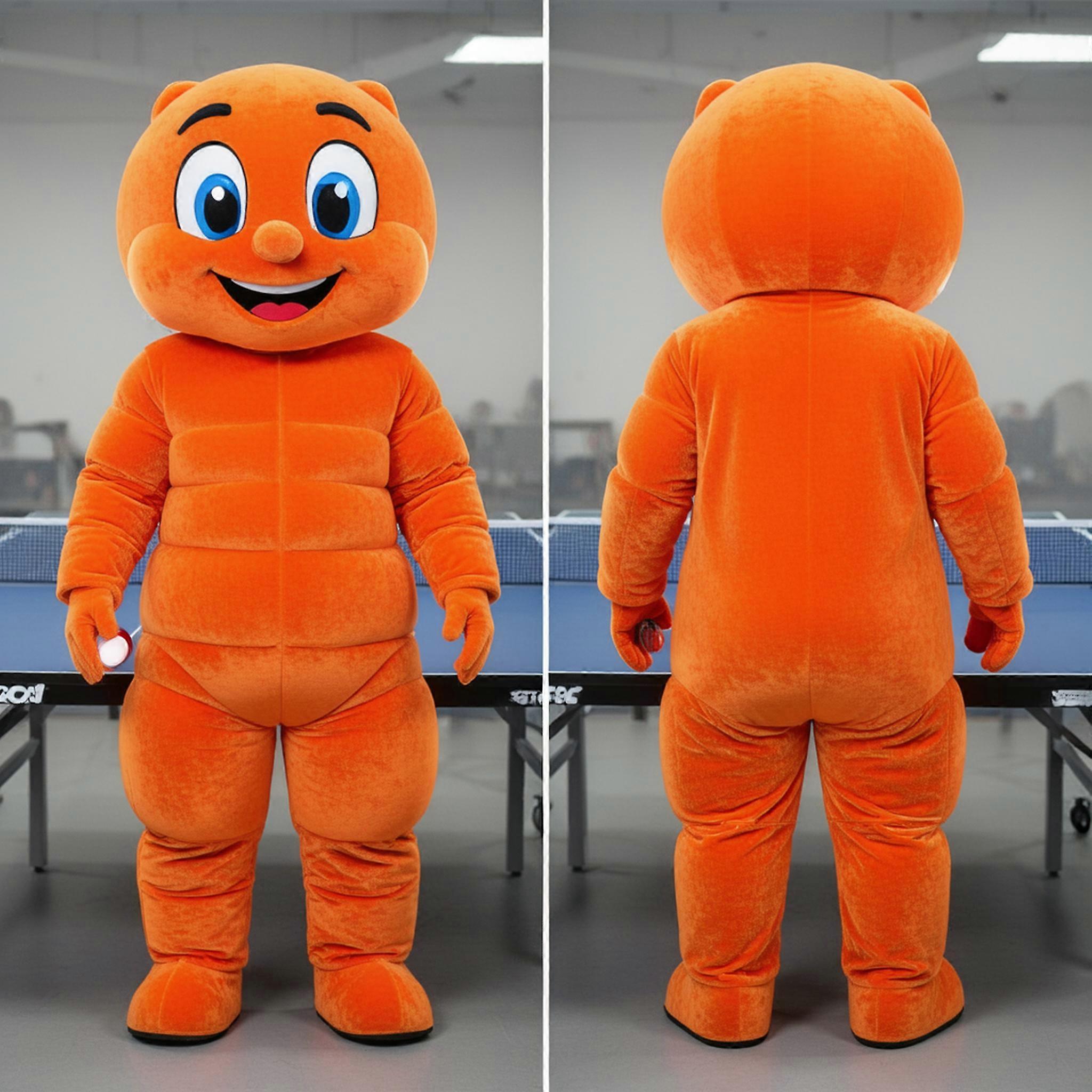 MASTICOT Glossy Orange Rounded Ping Pong Table Mascot