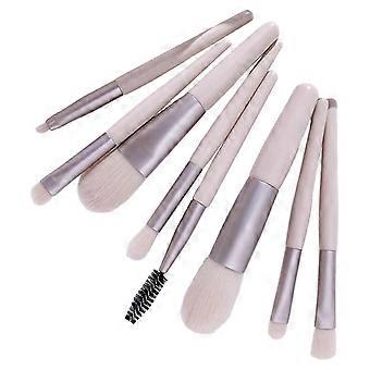8Pcs/Set Makeup Brushes Soft Bristles Foundation Blend Blush Lip Nose Shadow Eyeshadow Eyebrow Lash Brush Set compatible with Beginner
