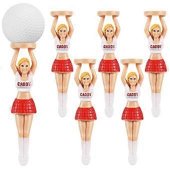 Golfers Use Plastic Holder 6PCS/Pack for Outdoor Girl Tees Gift