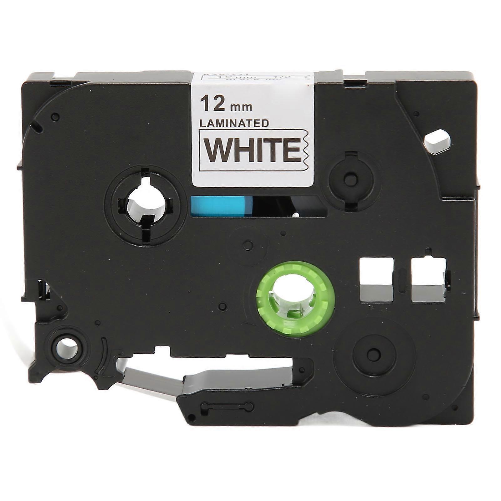 Label Maker Tape Replacement White Background Black Letters