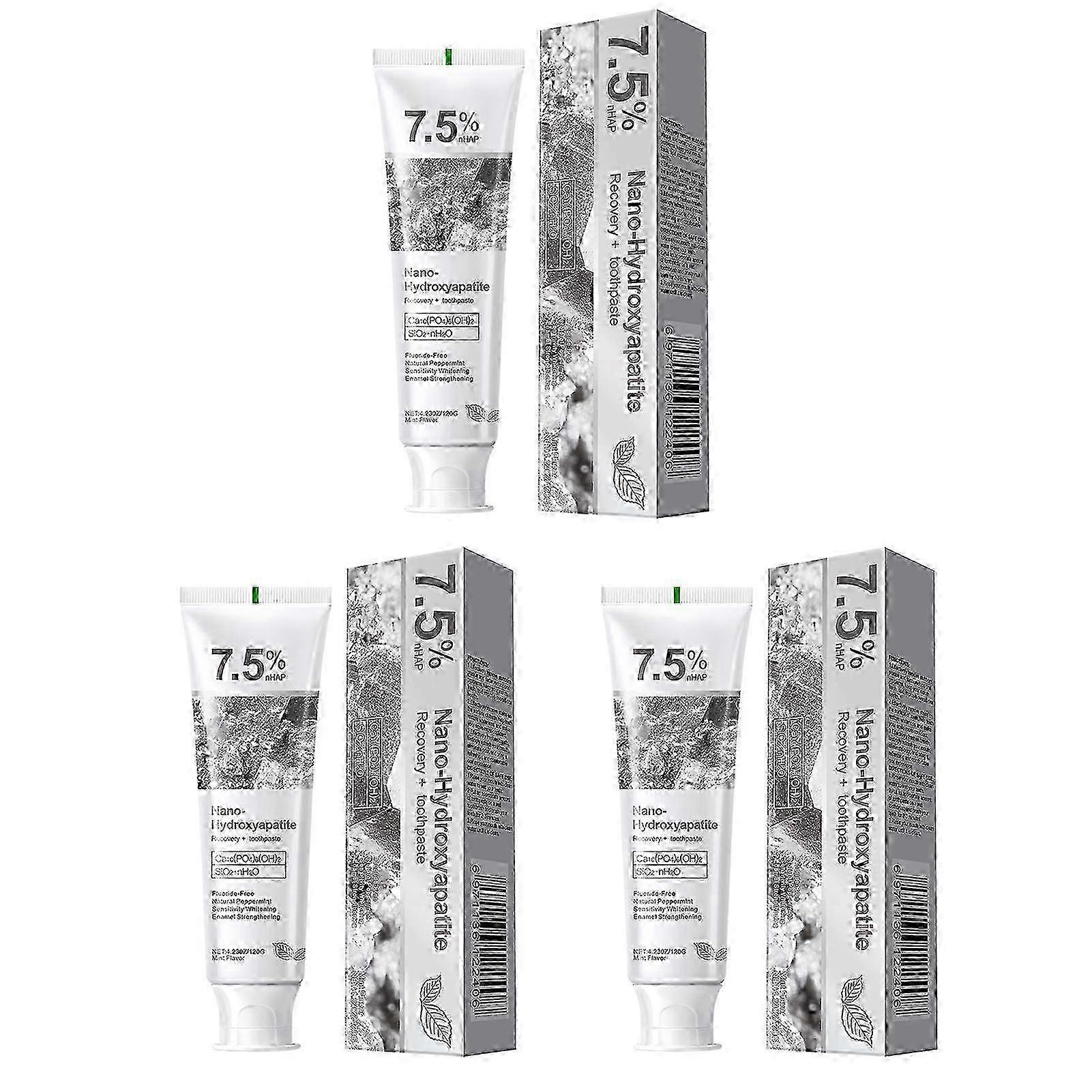 1-3X Hydroxyapatite Toothpaste with 7.5% Nanos, Toothpaste with Hydroxyapatite.C1