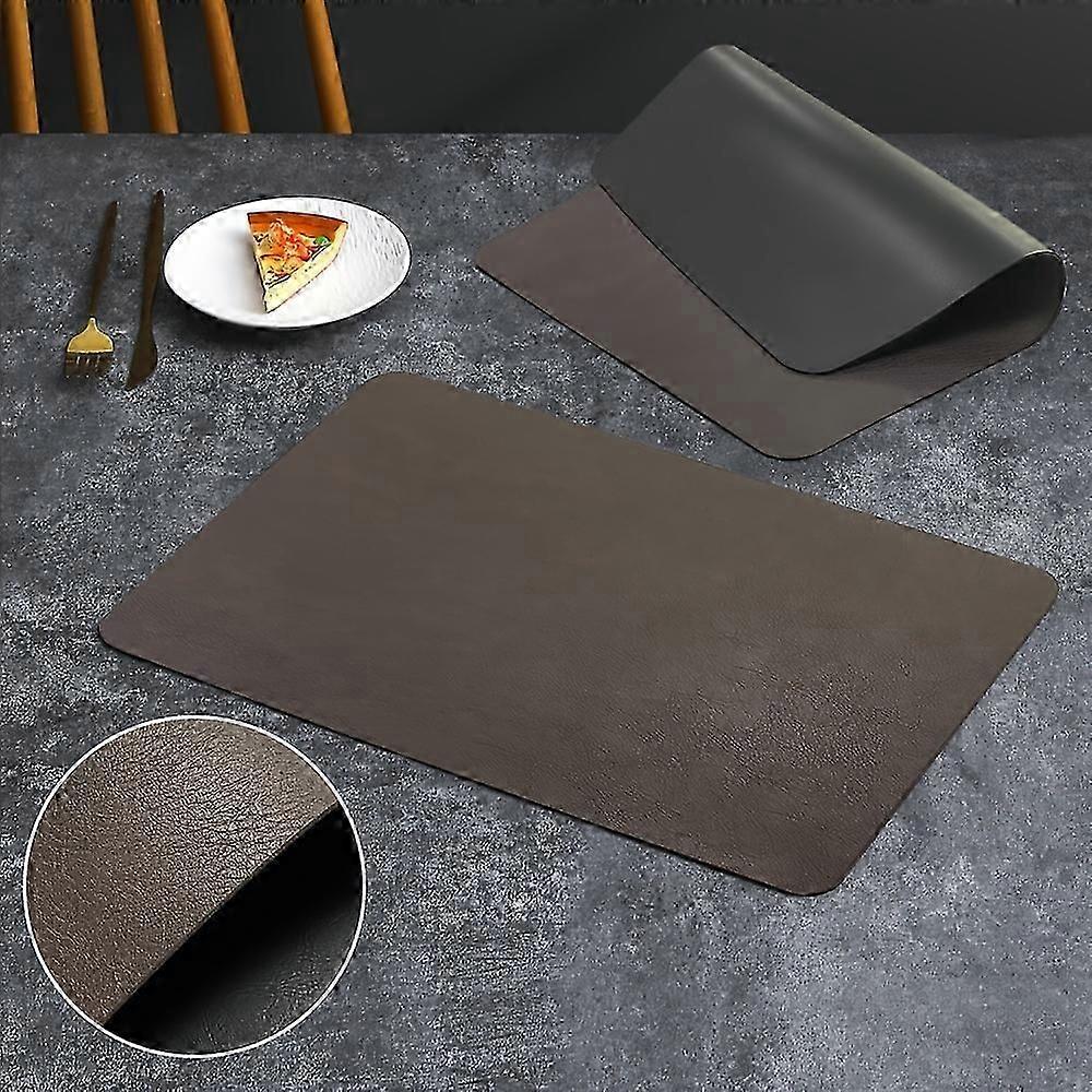 4pcs, Placemats, Rectangular, Waterproof, Insulated Table Mats For Dining Kitchen, Cowhide Pattern