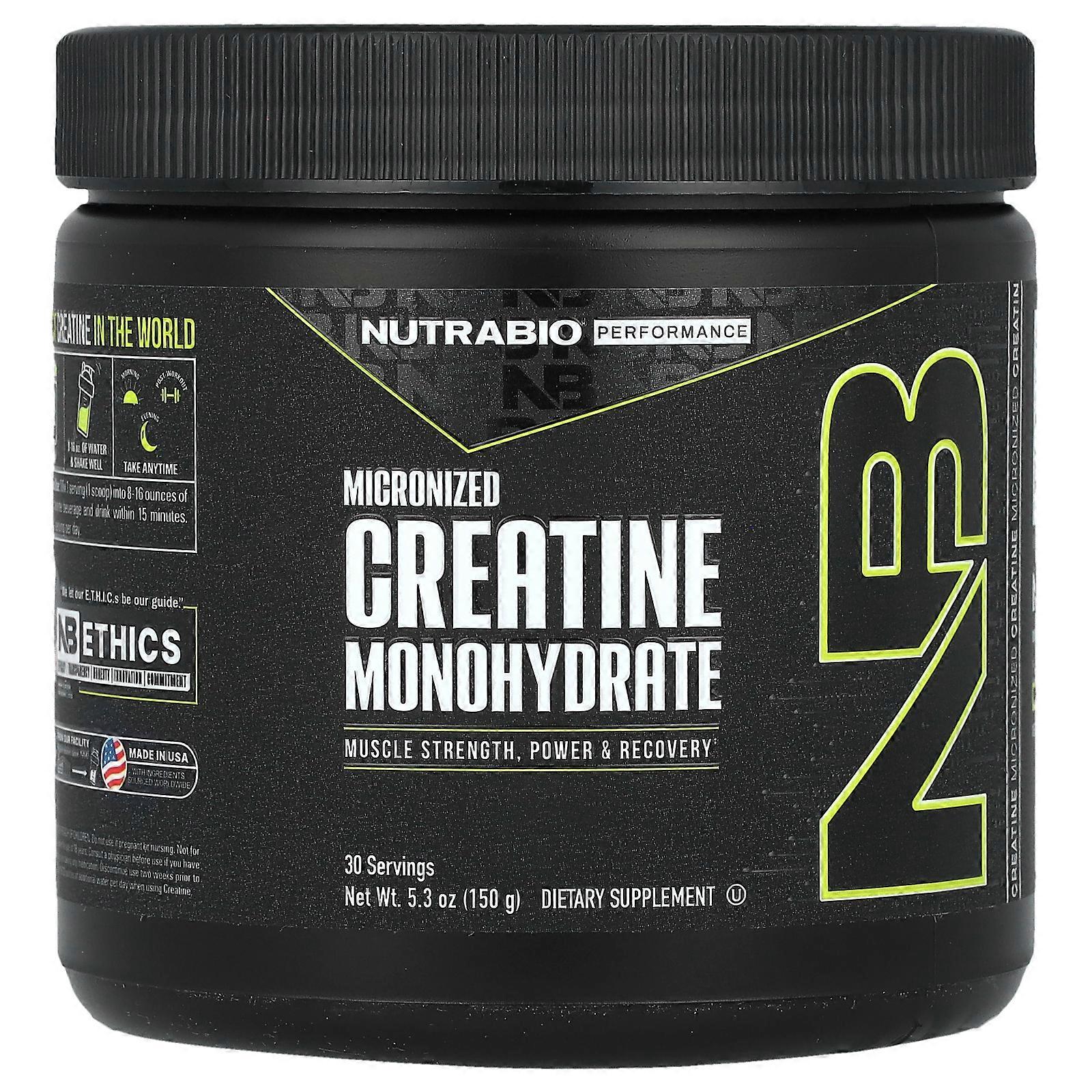 2 x NutraBio, Performance, Micronized Creatine Monohydrate, 5.3 oz (150 g)