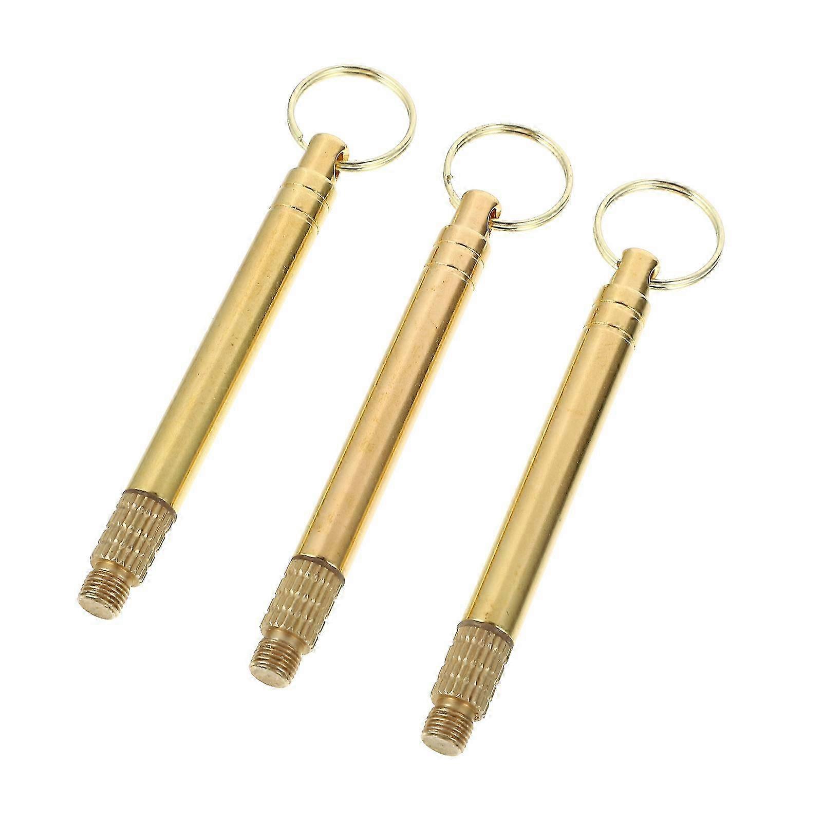 Portable Brass Ear Pick Tools compatible with Ear Cleaning Kit 3Pcs Yellow