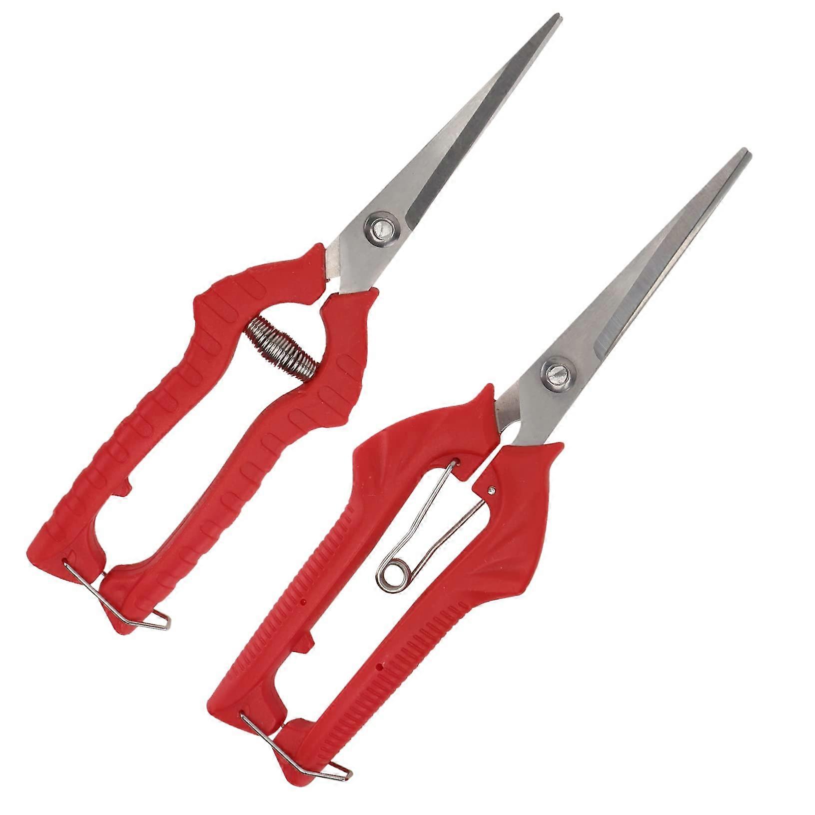 2pcs Pruning Shears Ergonomic Grip Garden Scissors for Precise Cuts Fruit and Flower Trimming