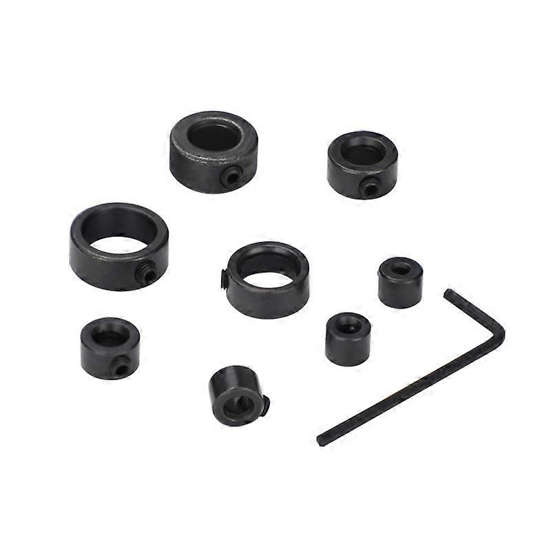 Drill Depth Stop Set Ring Drill Bit, Drill Depth Limiter, Positioner Spacing Ring (1set, black)