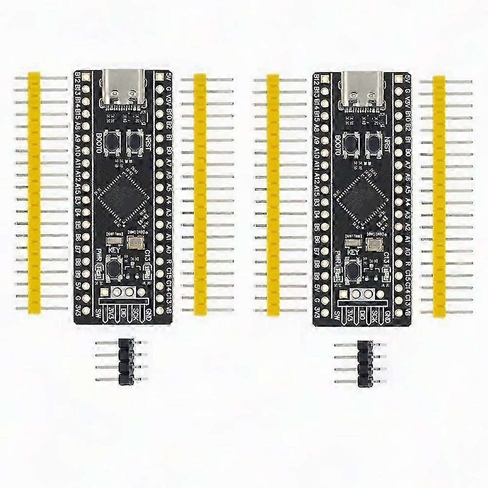 2Pcs STM32F411 Development Board, STM32F411CEU6 STM32F4 Learning Board, Support for Programming