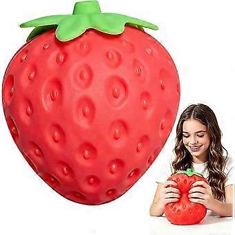 14CM Giant Strawberry Squishy Toy, Soft Slow Rebound Fidget Toy, Daily Relax Stress Relief Toy, OPP Bag Packed