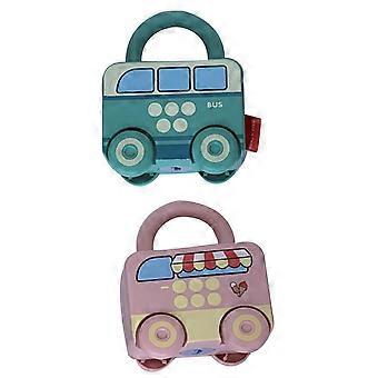 Cartoon Key Car Toy for Children Sliding Small Car Toy 2Pcs Set