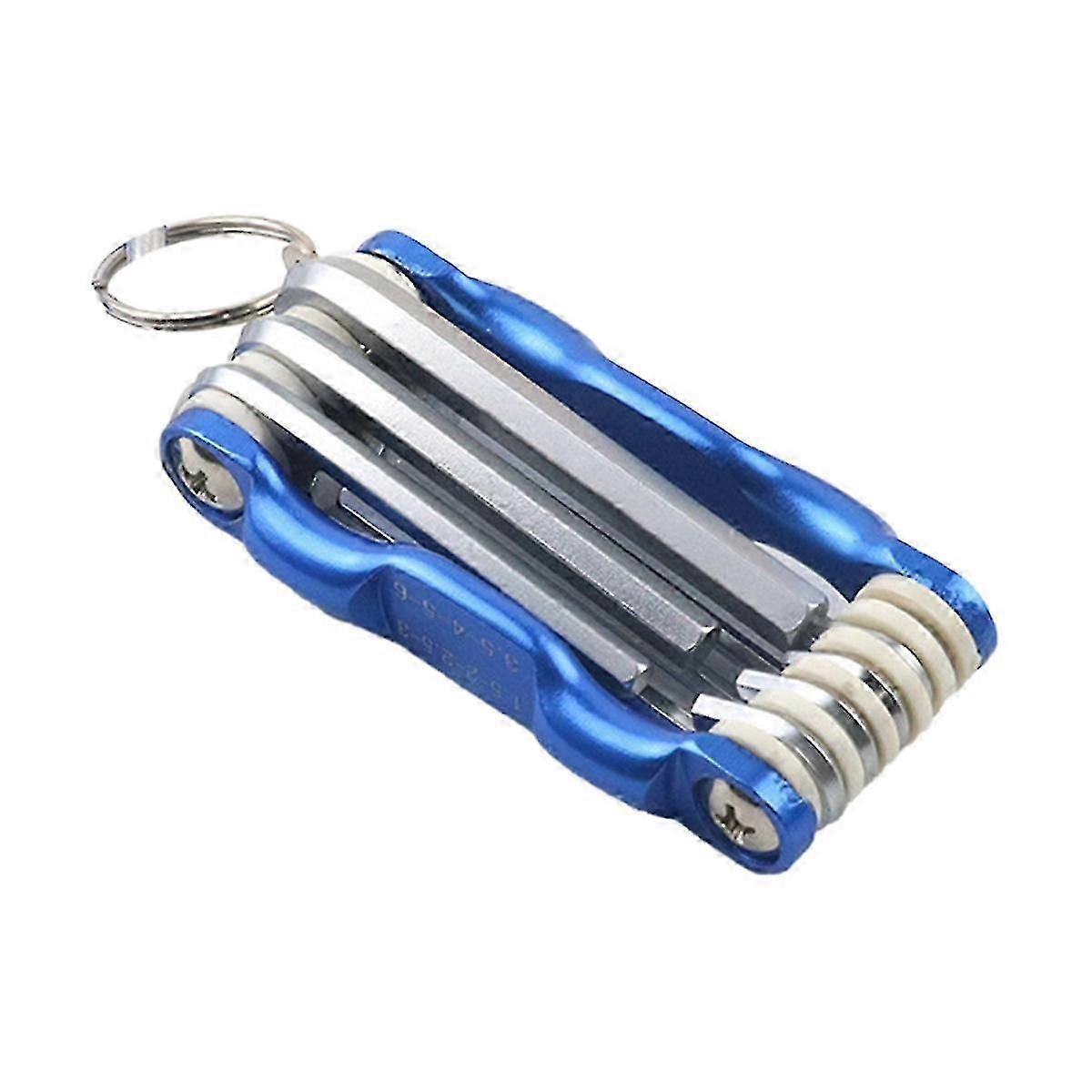 Folding Hex Key Wrench Set Blue