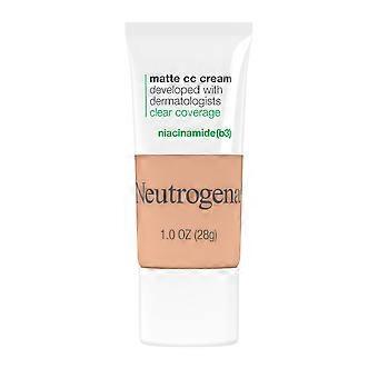 Neutrogena Clear Coverage Flawless Matte CC Cream Face Makeup Sand 4.0 1 oz