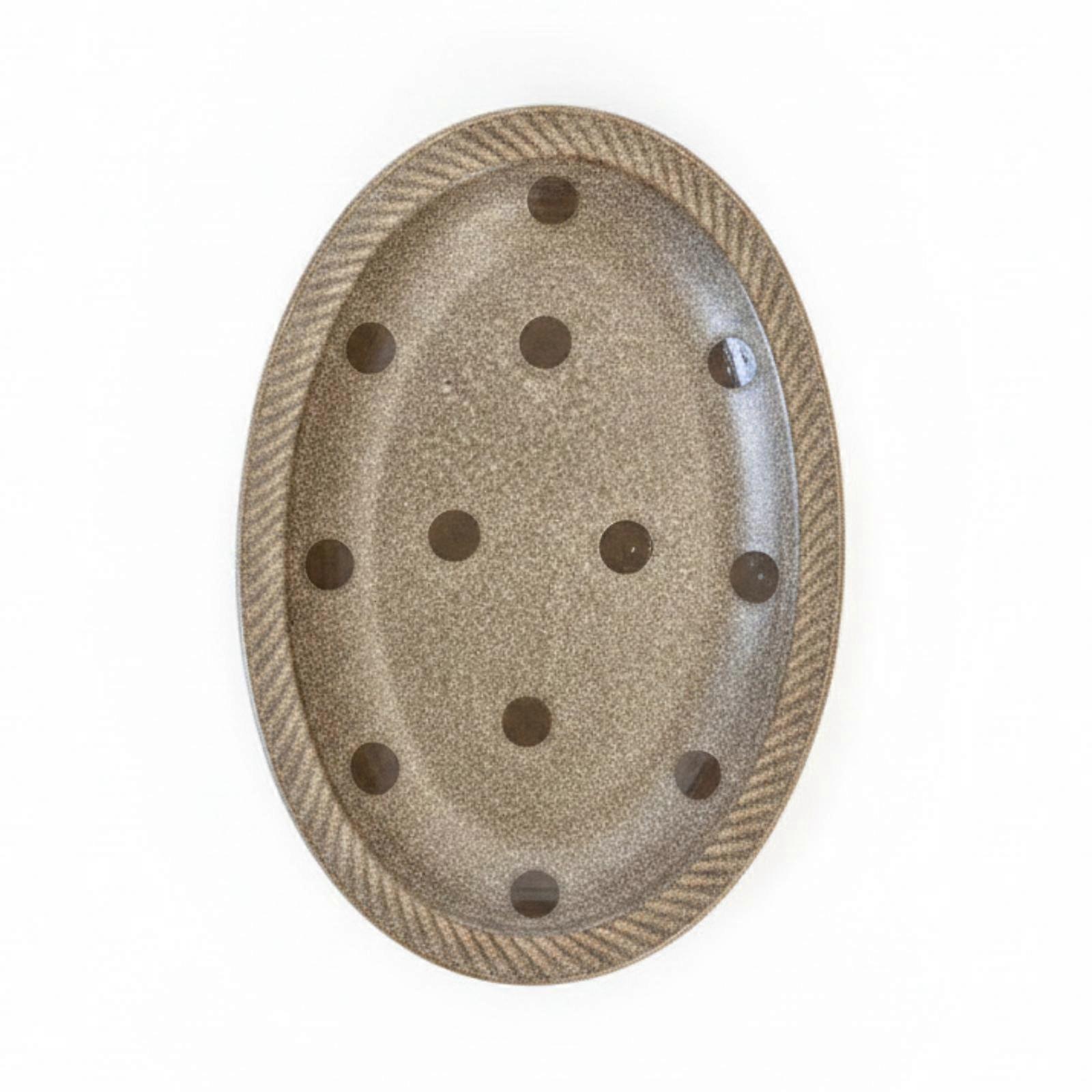 Oval Serving Plate Rustic Dishware Elegant for Dessert