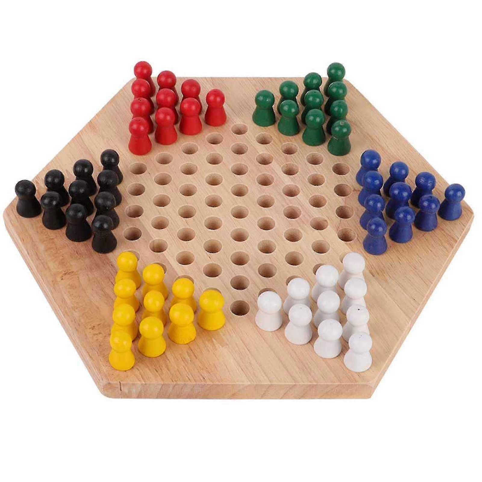 Rubberwood Chinese Checkers Set