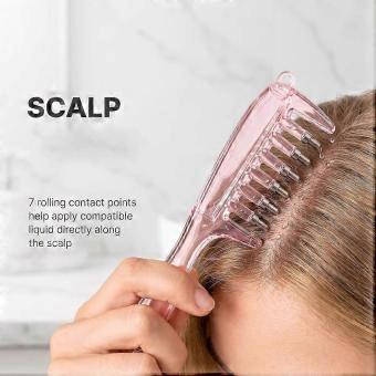 Scalp Serum Applicator Comb Refillable Scalp Massage Dispenser，Pink+White
Leak Proof Hair Oil Dispenser Refillable Comb with Handle Scalp_yzae
