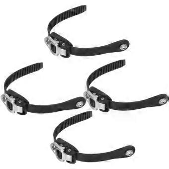 4pcs Roller Skate Replacement Buckle Straps Black Pp