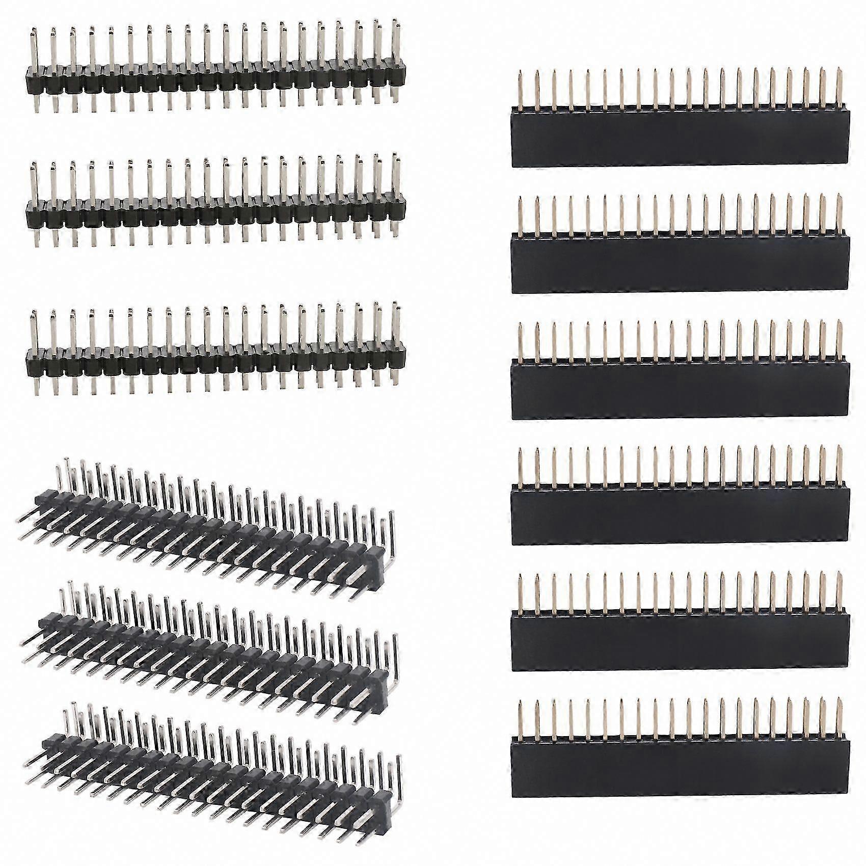 12-Pack 40-Pin Right Angle Pin Connectors Compatible With Single Board Computers & Development Modules compatible with Electronic Prototyping