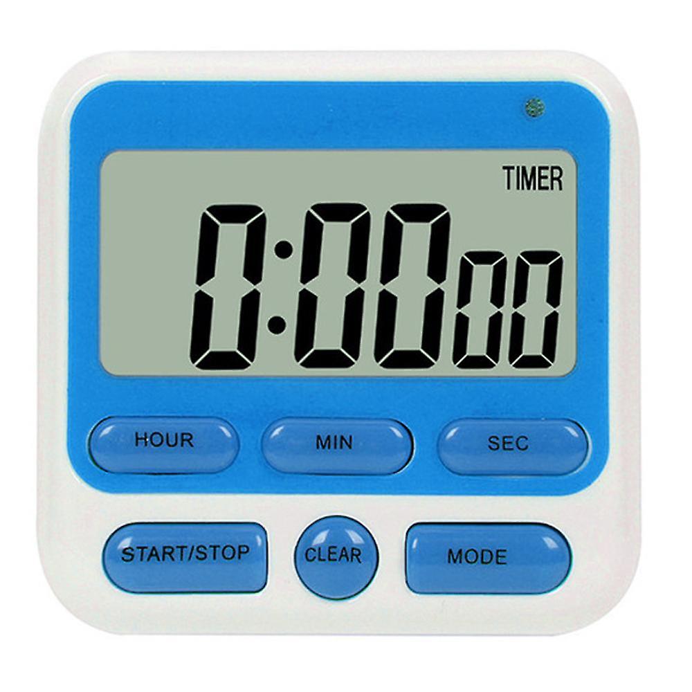 Digital Countdown Kitchen Timer -Count Up Down Magnetic Timer Clock For Cooking Baking Gym Students-Blue