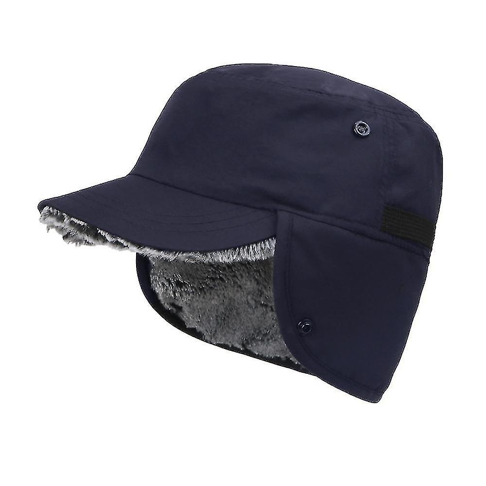 Winter Warm Ear Flaps Hat With Peaked Cap Basecap Trapper Waterproof Unisex