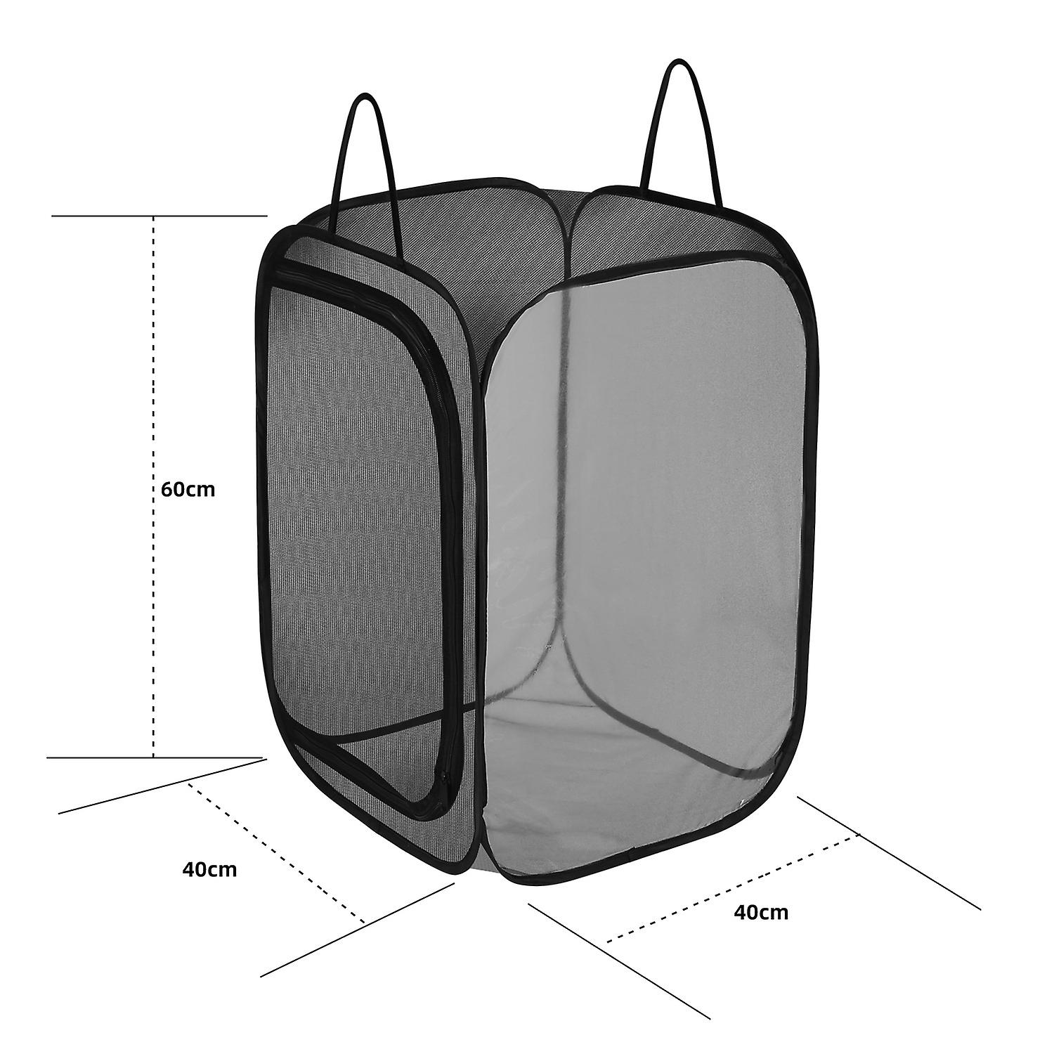 TOPINCN Cage Papillons Transparente - Filet Mesh 31.5x31.5x40cm - Pour Observation Insectes Et Plantes
