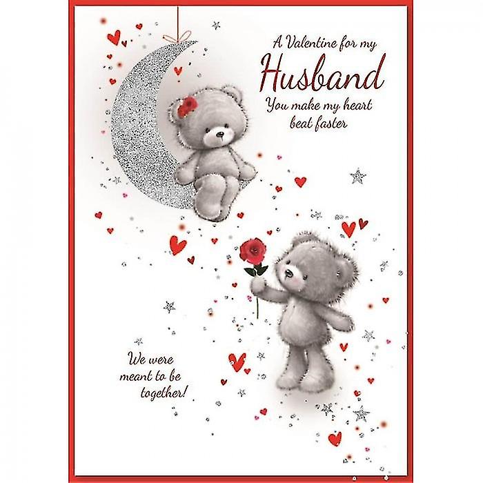Simon Elvin For My Husband Valentine Greetings Card (Pack of 6)