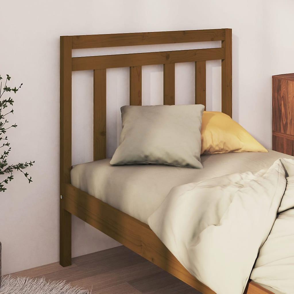 Headboard Honey Brown 106x4x100 cm Solid Pine Wood