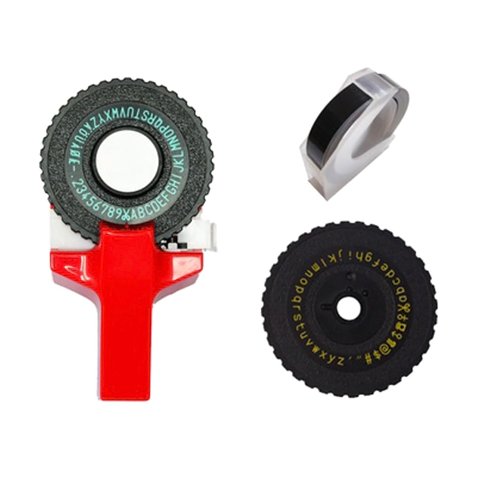3D Printing Hand Printer +2 Wheels 9mm + Label Tape for Motex E101 3D Embossing