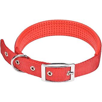 Dog Collar,Comfy Dog Collar Adjustable Dog Collar with Easy Buckle Strong Nylon Padded Puppy Dog Pet Collar (S (Neck 29-37cm), Red)