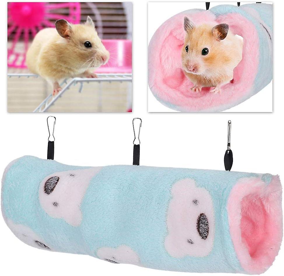 קן מנהרת אוגרים, מנהרה תלויה רכה קטיפה מנהרות עכברוש וצינורות צעצועי אוגר תלויים לבעלי חיים קטנים (ז)