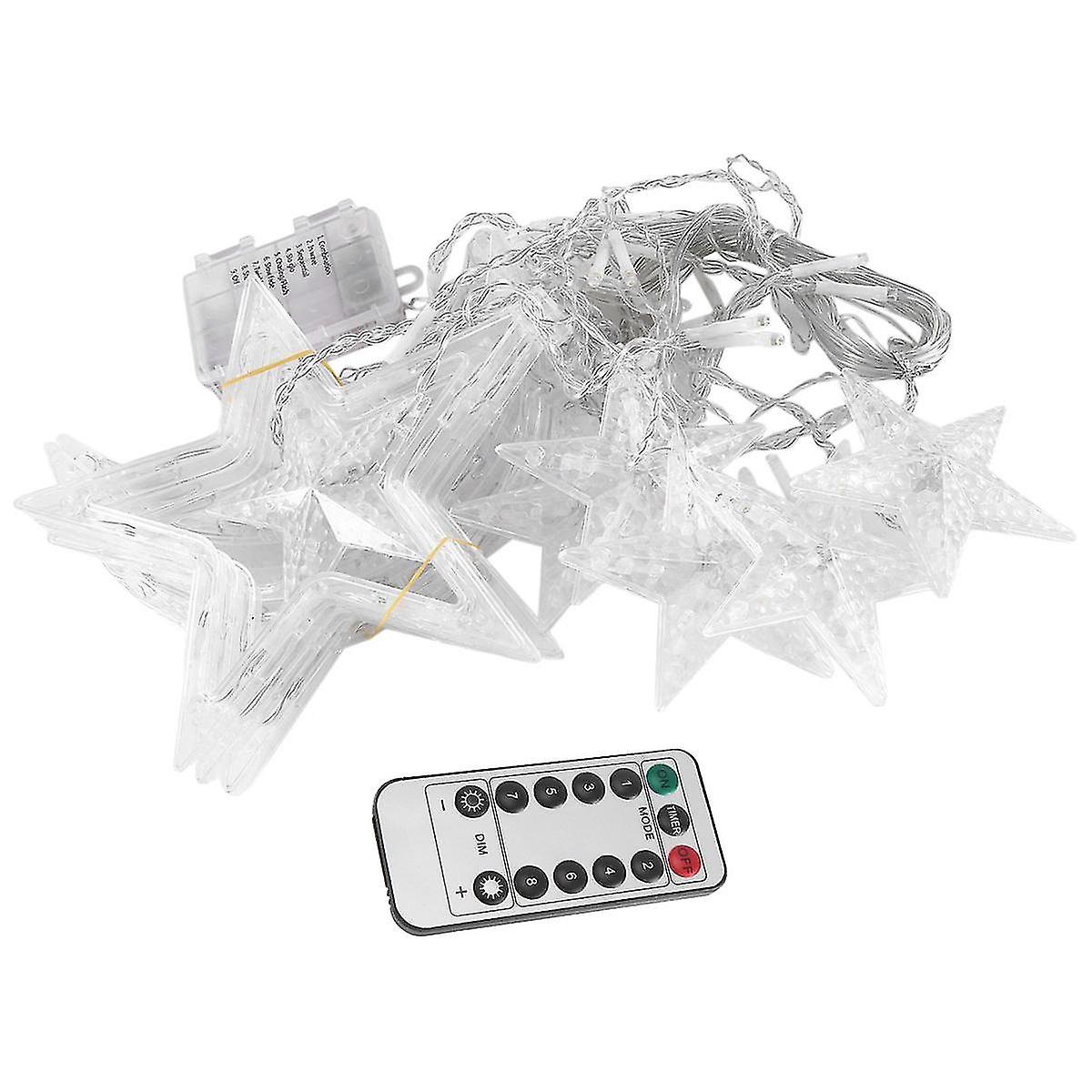 Star Moon Led Fairy Curtain Garland String Light With 8 Modes Christmas For New Year Party Wedding
