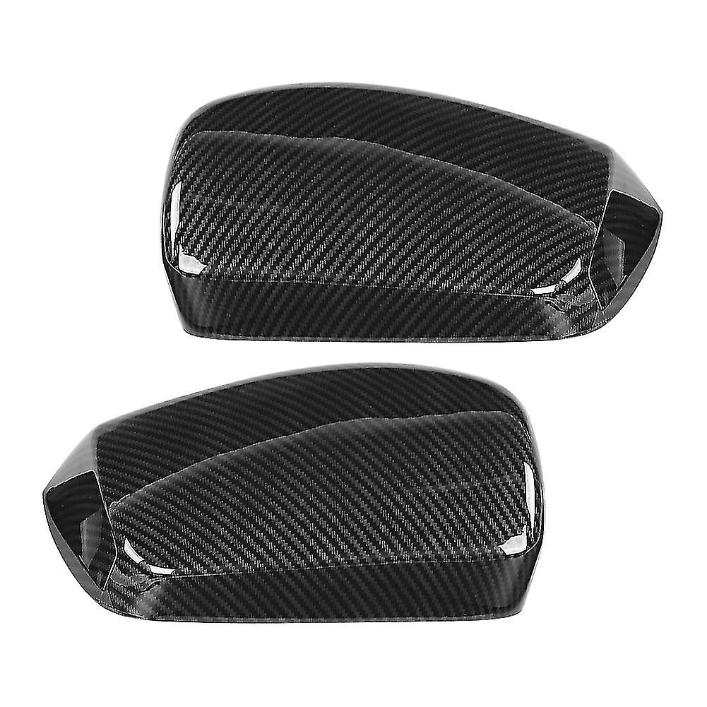 2Pcs Rearview Mirror Cover Carbon Fiber Style Cwbwm12rplmt Fit For E60 E61 E63 E64 0308