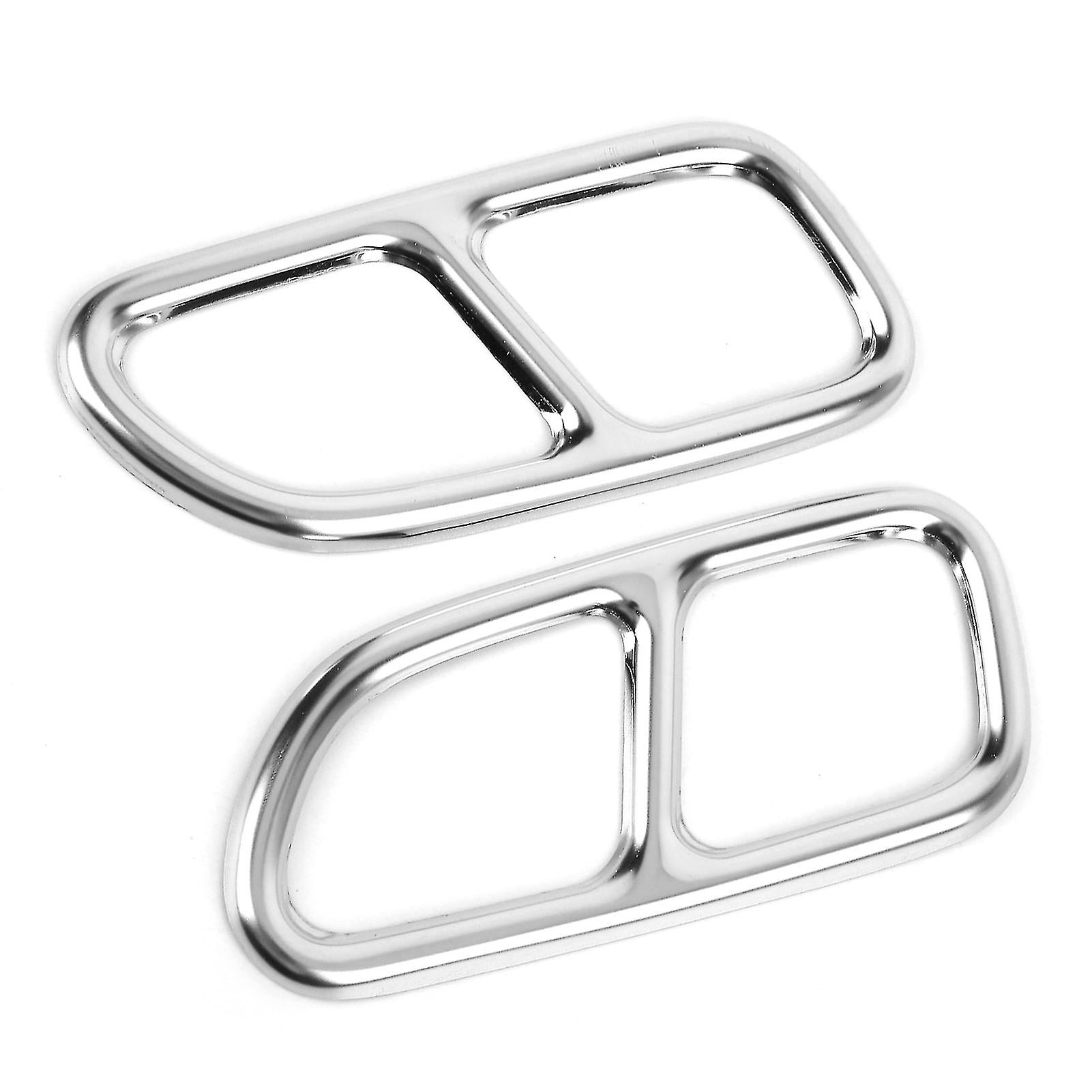Car Quad Exhaust Tip Trim Stainless Steel Glossy Replacement For Mercedesbenz Cla 20132015