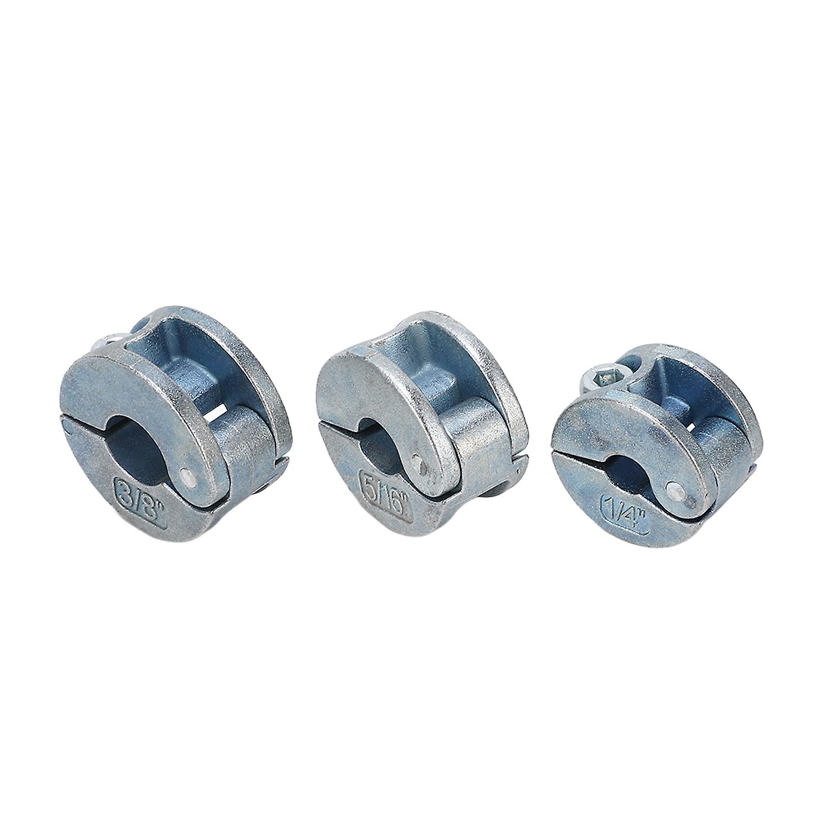 3PCS Drill Bit Stopper Collars Zinc Alloy Drilling Depth Stop Rings with Hex Wrench Open Type 