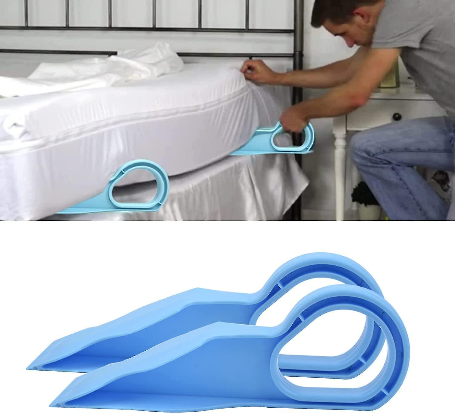 2pcs Mattress Lifter, Ergonomic Design Mattress Wedge Elevator Bed Making & Lifting