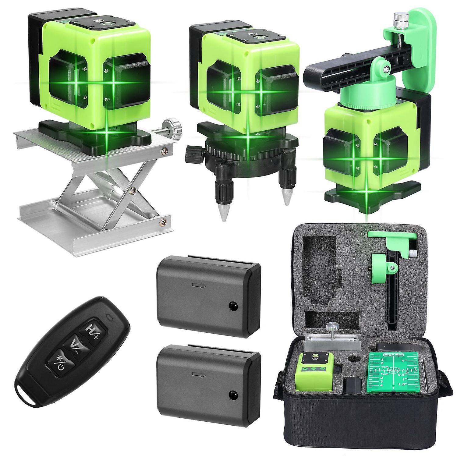 Mini Multifunctional 12 Lines Laser Level 3° Self-leveling Machine USB Rechargeable Lithium Battery