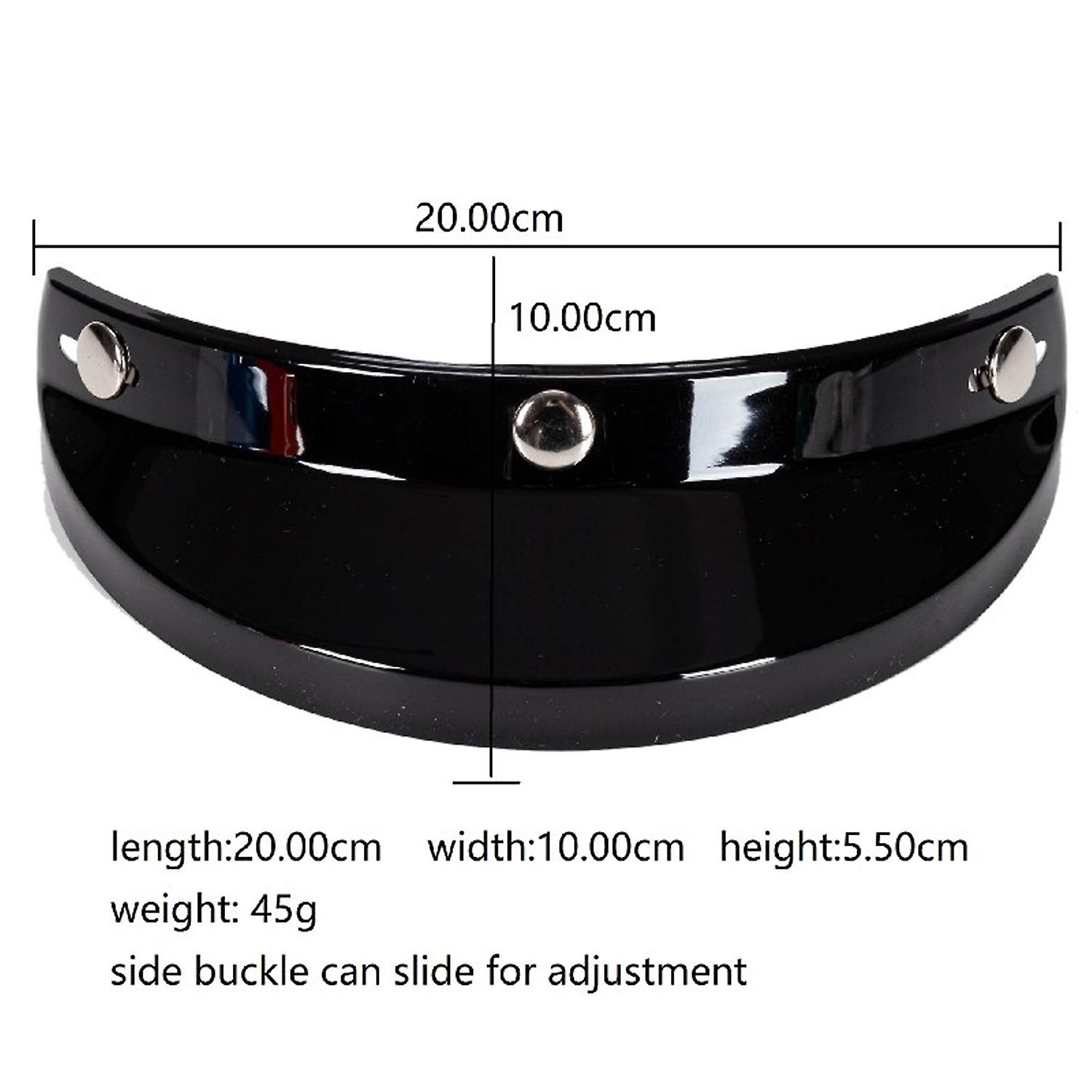Universal Motorcycle 3 Snap-Button Visor Flip Up Down Open Face Helmet ...