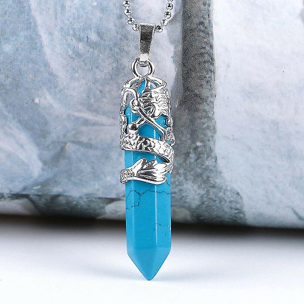 Hexagonal Quartz Crystal Chakra Healing Pendentif Colliers A