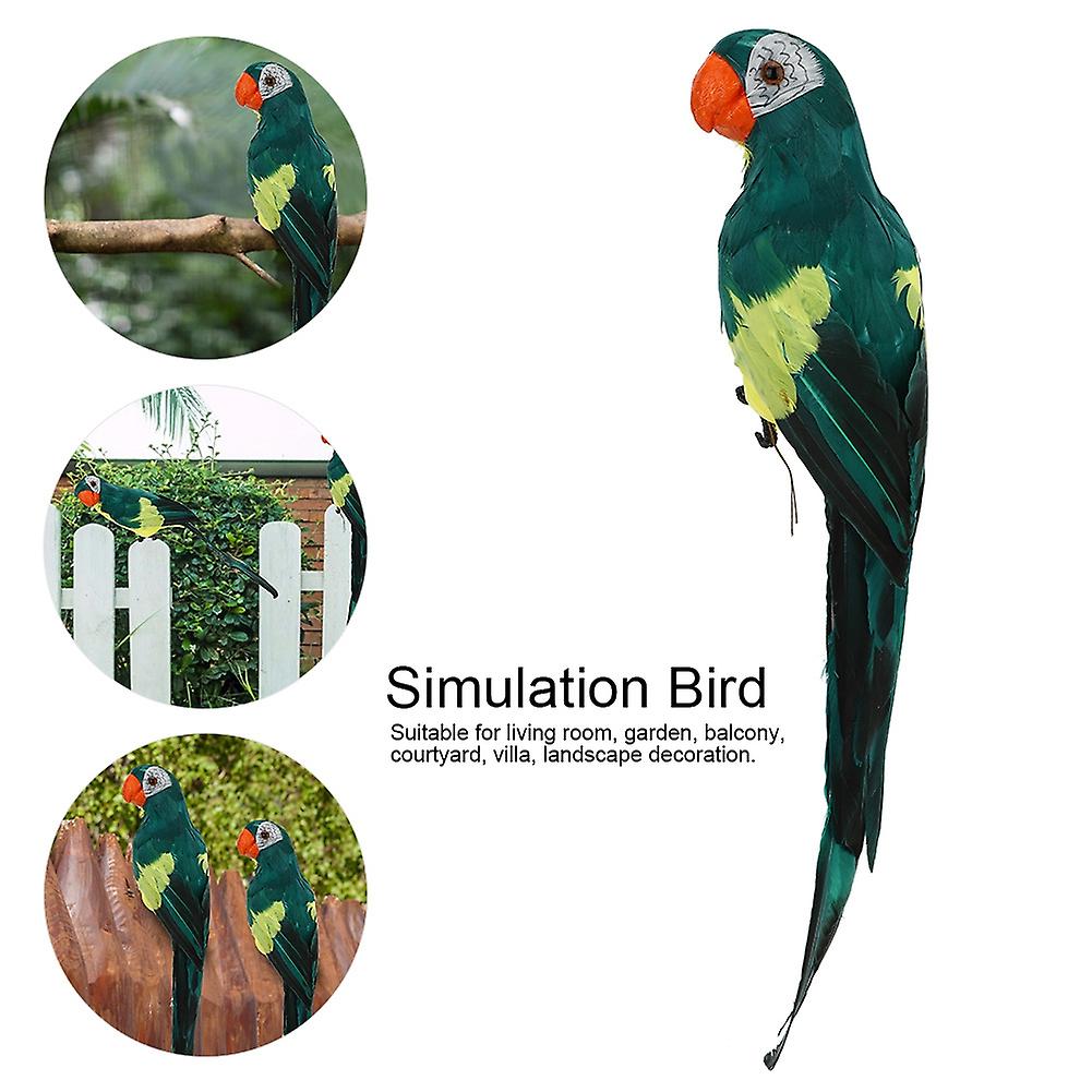 Beautiful Unique Simulation Parrot Decor Artificial Feather Bird Garden Landscape Decoration
